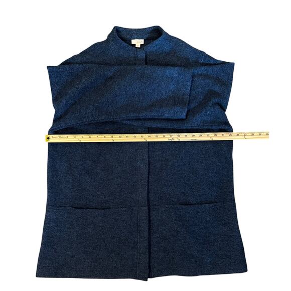 Pure Jill Blue Wool Blend Cardigan Jacket Size XL Coatigan QuietLuxury FallLayer - Picture 5 of 9